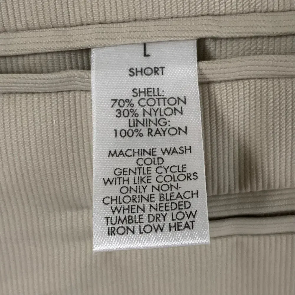Calvin Klein Size L Lightweight Men's Sport Coat Blazer Jacket Beige Cotton